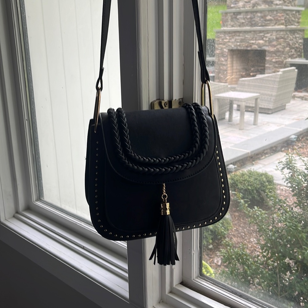 Black Purse with Gold Hardware